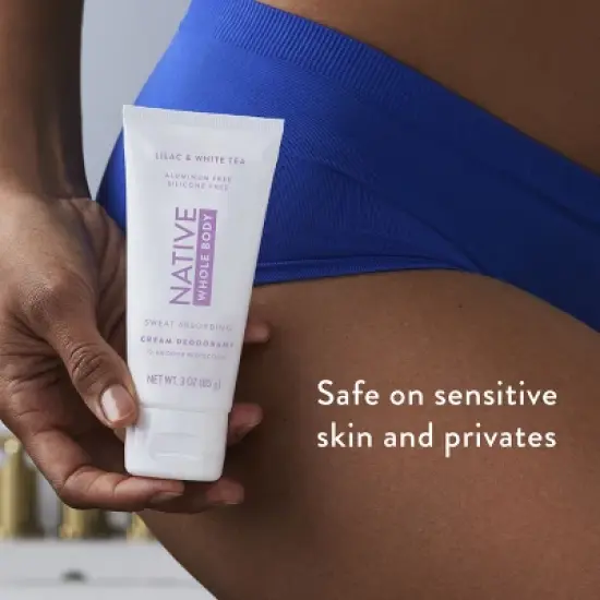 Native Whole Body Invisible Cream Deodorant - Lilac & White Tea - 3oz image {6}