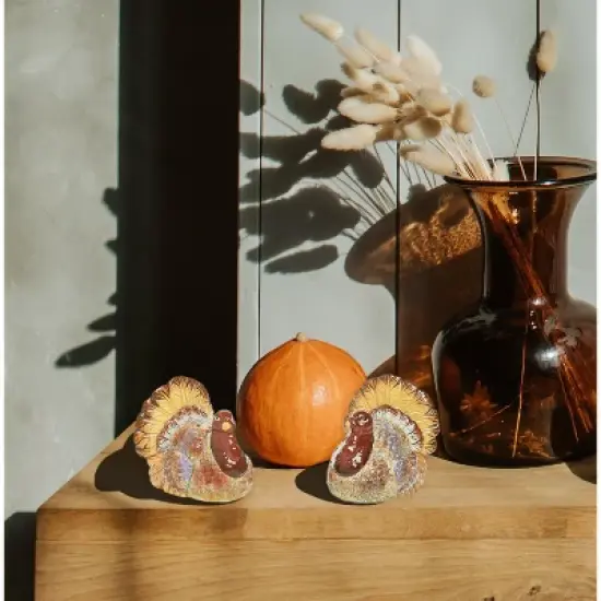 C&F Home Thanksgiving Turkey Dolomite Salt & Pepper Shakers Set of 2 image {1}