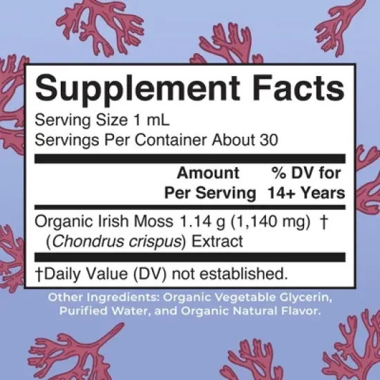 MaryRuth's Sea Moss Drops, Org, 1 oz image {1}