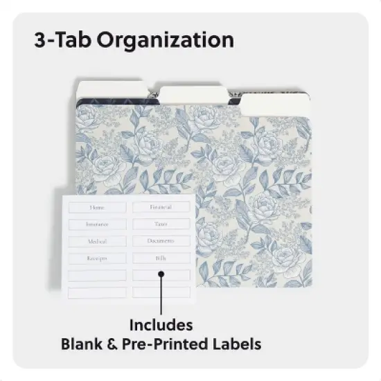 U Brands 12ct File Folders Ornate Florals image {4}