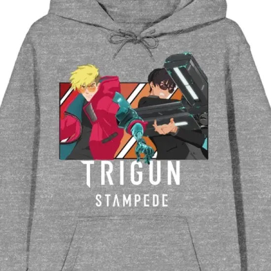 Trigun Stampede Group Art gray Heather Adult Hooded Sweatshirt image {1}