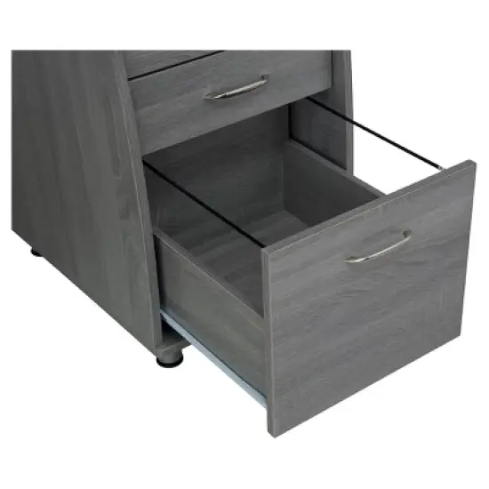 Complete Workstation Computer Desk with Storage Gray - Techni Mobili image {5}
