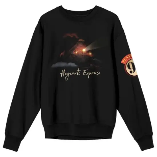 Harry Potter Hogwarts Express Women's Black Crew Neck Sweatshirt image {4}