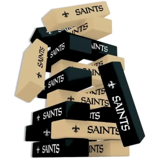 MasterPieces Real Wood Block Tumble Towers - NFL New Orleans Saints image {2}