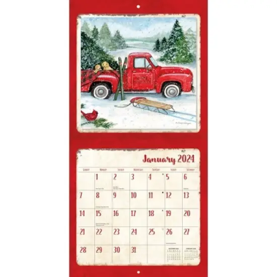 Lang 2024 Wall Calendar 12"x12" Country Road image {1}