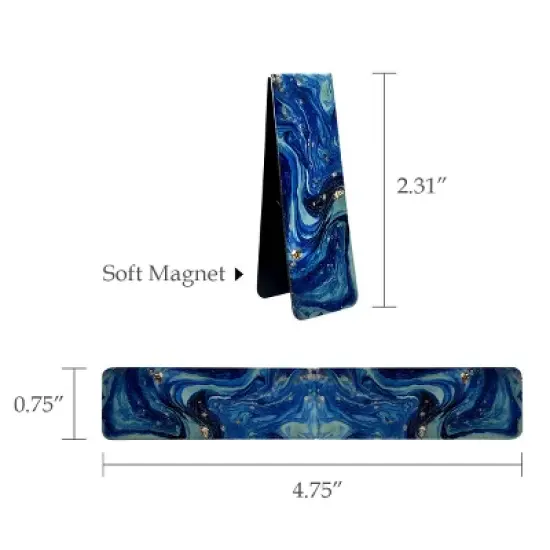 Wrapables Magnetic Bookmarks, Page Marker, Page Clips Reading Supplies (Set of 30), Ocean image {1}