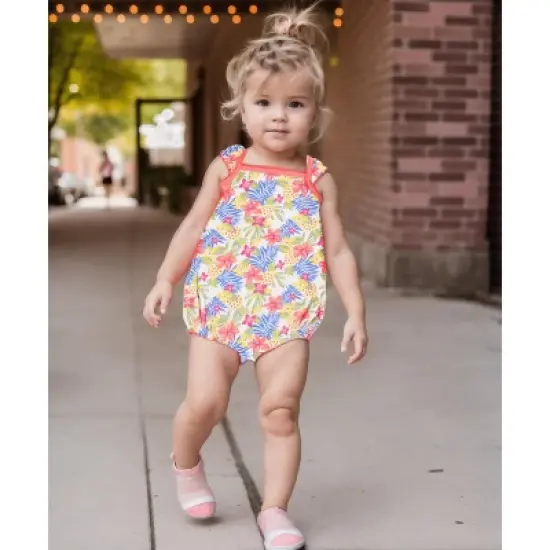 Chick Pea Baby Girl Romper Newborn Essentials Ruffle Sleeve 2 PC Set image {3}