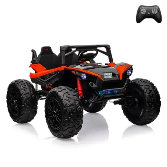 24V 2 Seater UTV Ride On Toys for Kids 3-8, Remote Control Car with 17" Large Tires image {9}