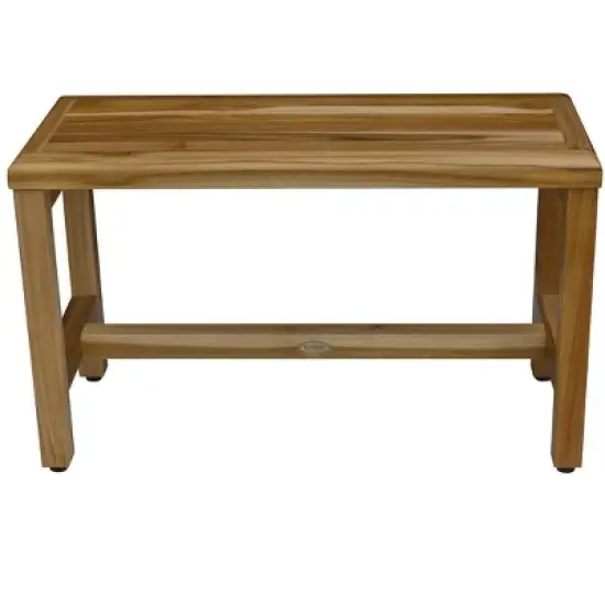 EcoDecors&reg; Eleganto&reg; 30" Teak Wood Shower Bench in EarthyTeak Finish image {4}