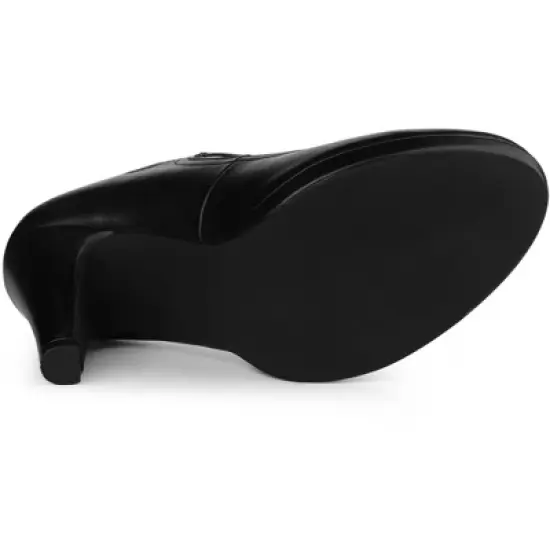 Allegra K Women's Round Toe Platform Ankle Strap Stiletto Heel Pumps image {5}