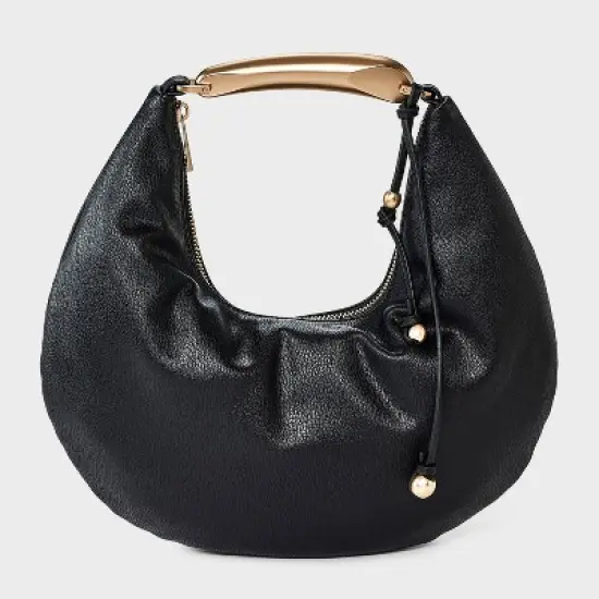 Metal Handle Crescent Handbag - A New Day&trade; image {5}