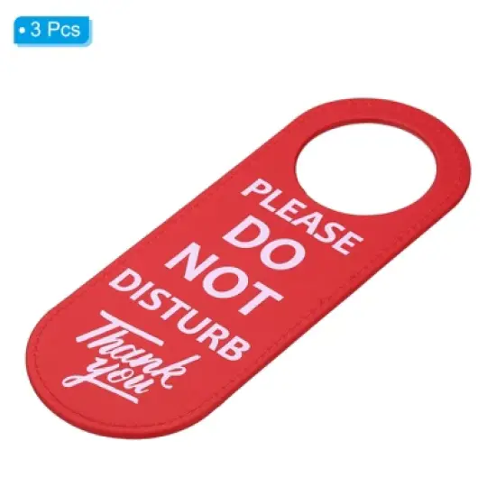 Unique Bargains Waterproof Double-Side Office Home Meeting Door Hanger Sign image {2}