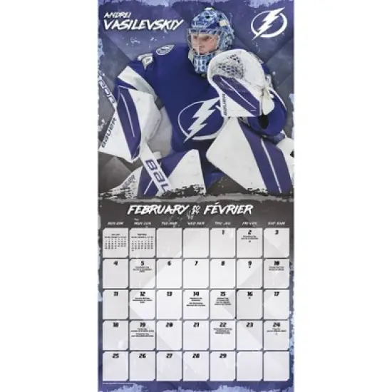 Trends International Inc. 2023-24 Wall Calendar 12"x12" NHL Stoppers Bilingual English/French image {2}