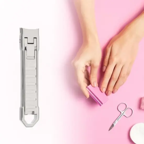 Unique Bargains Stainless Steel Nail Clippers Portable incisive Nail Clipper for Nail Care Silver Tone 1 Pc image {5}