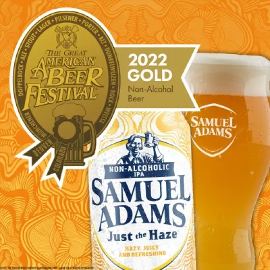Sam Adams Just the Haze Non-Alcoholic IPA Beer - 6pk/12 fl oz Cans image {9}