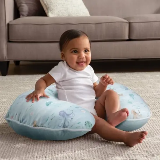 Boppy Premium Original Support Nursing Pillow Cover - Blue Ocean image {4}