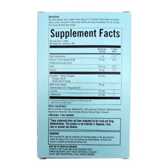 Viviscal PRO Advanced Hair Health PROFESSIONAL STRENGTH Dietary Supplements (180 tablets) AminoMar Marine Complex & Biotin image {3}