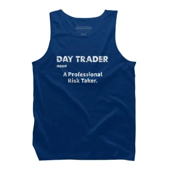 Men's Design By Humans Day Trader Definition By MadderTees Tank Top image {5}