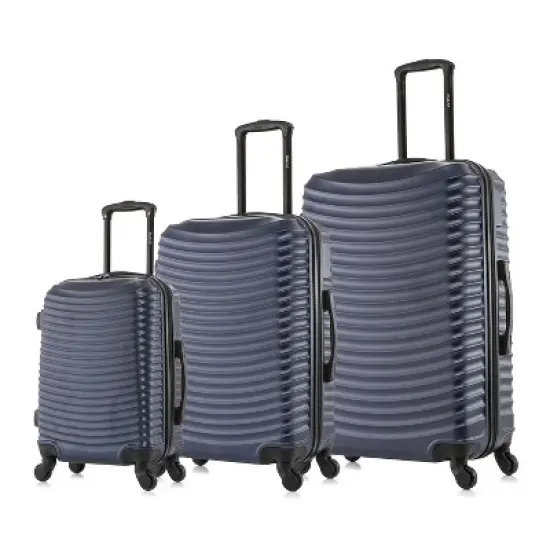 DUKAP Adly Lightweight Hardside Checked Spinner Luggage Set 3pc image {1}