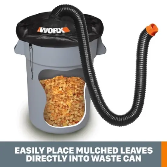 Worx WA4058  Universal Leaf Collection System with TRIVAC & TURBINE Adapters for WG505, WG509 and WG512 Outdoor Power Equipment image {2}