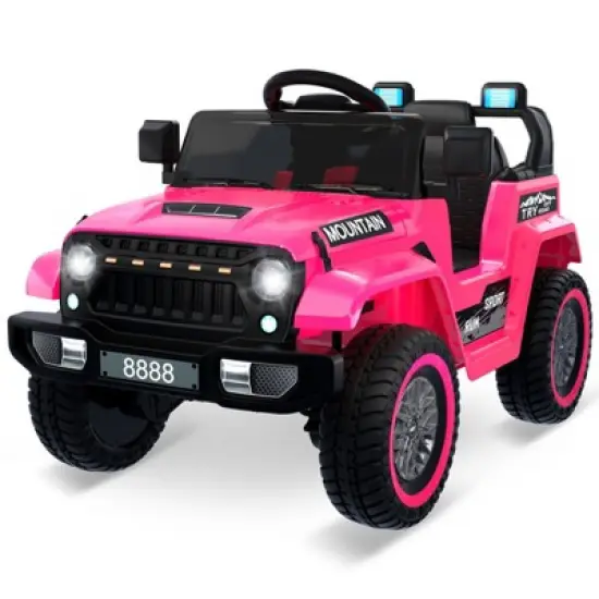 Kids Ride On Truck Car, 12V Battery Powered Electric Vehicles Toy w/Parent Remote Control, Spring Suspension, 3 Speeds image {7}