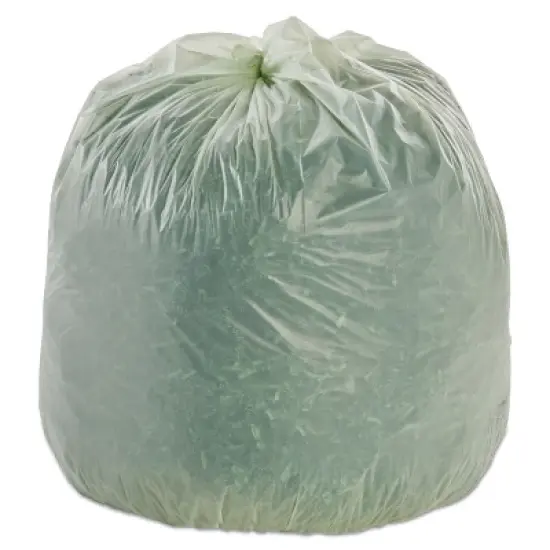 Stout by Envision EcoSafe-6400 Bags, 32 gal, 0.85 mil, 33" x 48", Green, 50/Box image {3}