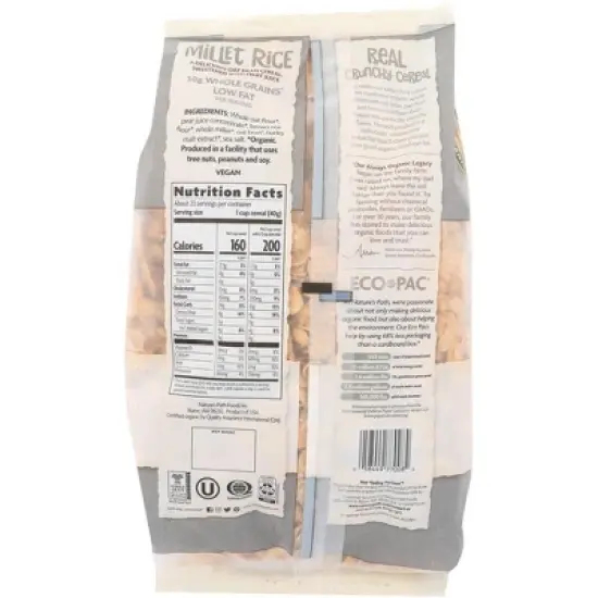 Nature's Path Organic Millet Rice Oat Bran Cereal - Case of 6/32 oz image {2}