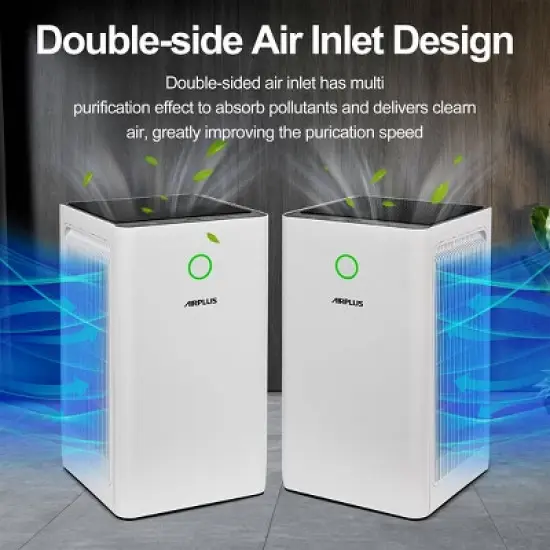 Edendirect 2152 sq. ft. H13 HEPA True Personal Console Air Purifier in Whites image {2}