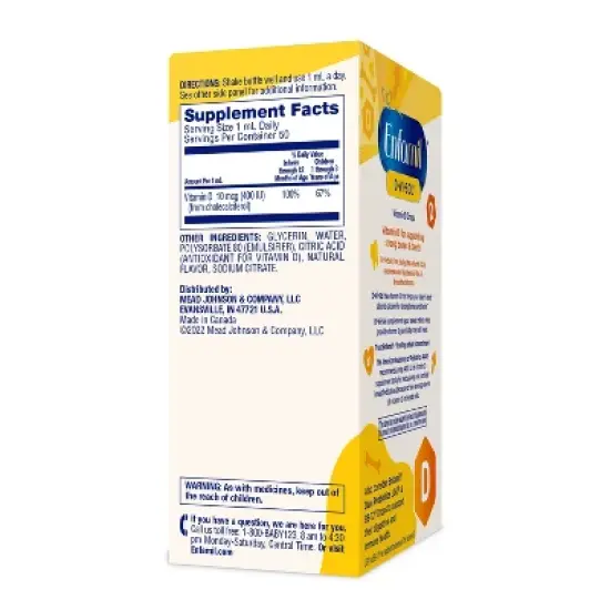 Enfamil D-Vi-Sol Infant Vitamin D Dietary Supplement Liquid Drops - 1.69oz image {7}