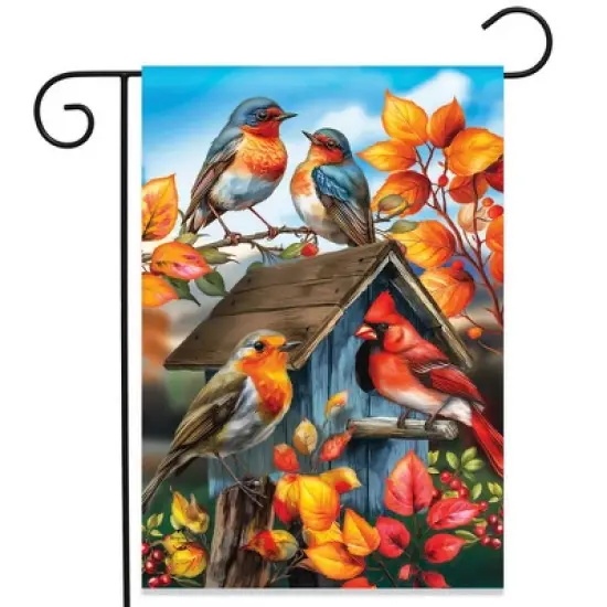 Briarwood Lane Fall Double Sided Garden Flag 12x18 For Outdoor Fall Birds For Fall Garden Flag Flags For Outside image {1}