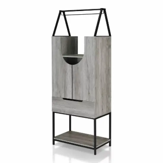 Meluse Multi Storage Wine Cabinet Vintage Gray - HOMES: Inside + Out image {3}
