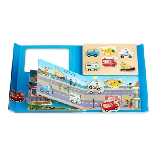 Melissa & Doug Book & Puzzle Play Set: To the Rescue image {1}