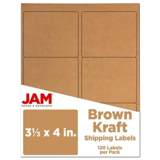 JAM Paper Mailing Labels 3 1/3" x 4" 120ct image {5}