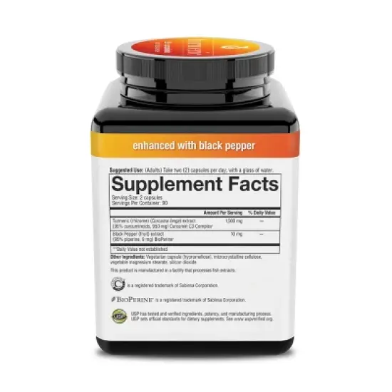 Youtheory Turmeric Extra Strength Formula, Support Healthy Response, 180 Capsules image {5}