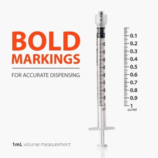 Easy Touch Luer Lock Syringe Barrel 3mL, 100 Ct image {4}