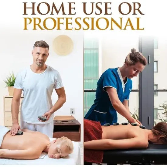 Hot Stone Massage Kit for Relaxation with Portable Heated System, 12 Basalt Stones, Compact Design image {6}