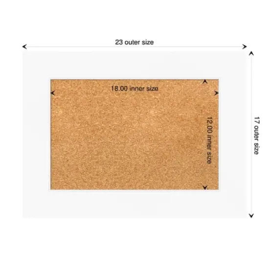 Amanti Art Cabinet White Framed Corkboard, Natural Cork image {3}