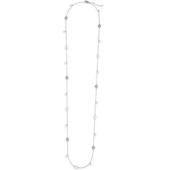 SHINE by Sterling Forever Long CZ Disk Station Necklace image {1}