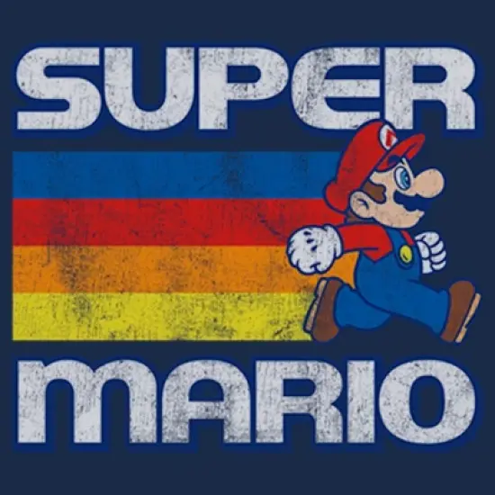 Men's Nintendo Super Mario Rainbow Stripes T-Shirt image {1}