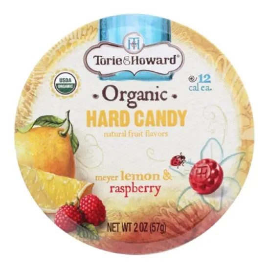 Torie and Howard Organic Hard Candy - Lemon and Raspberry - 2 oz - Case of 8 image {3}