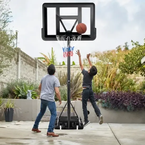 Costway Portable Basketball Hoop Stand Adjustable Height W/Shatterproof Backboard Wheels image {3}