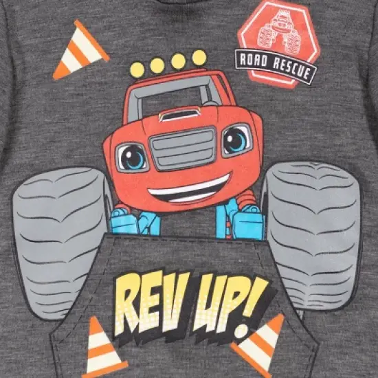 Blaze and the Monster Machines Toddler Boys Fleece Pullover Hoodie Pant Set Gray/Red  image {2}