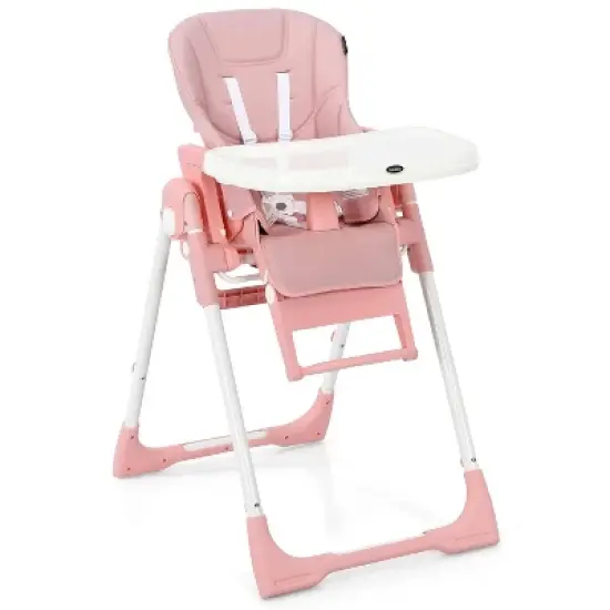 INFANS 4 in 1 High Chair&ndash;Booster Seat, Convertible Highchair w/Adjustable Height and Recline,Removable Tray,Detachable Cushion, Installation-Free image {9}