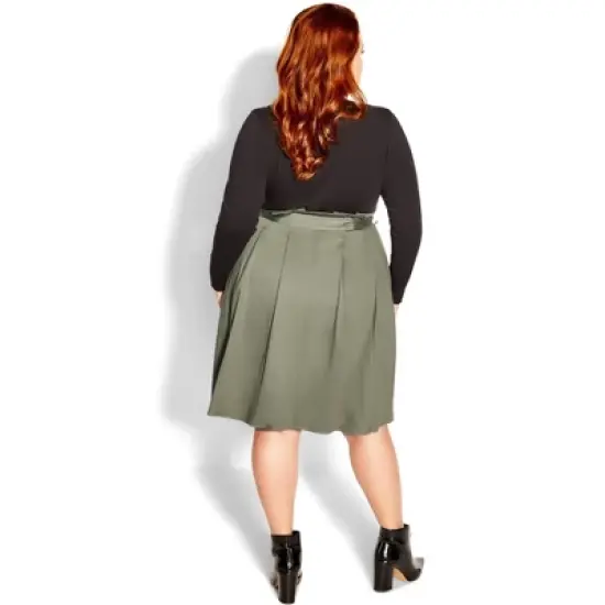 Women's Plus Size Uptown Girl Dress - deep sage | CITY CHIC image {1}