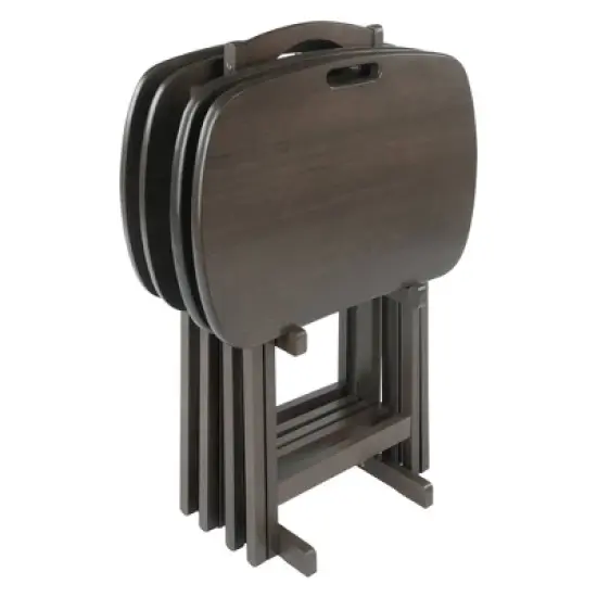 5pc Set Lucca Snack Tables Oyster Gray - Winsome image {1}