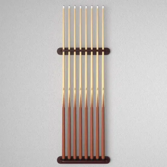 Viper Traditional 2-Piece Wall Billiard Pool Cue Rack - Mahogany image {6}