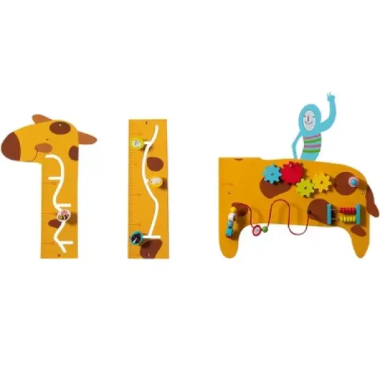 ShpilMaster Wooden Giraffe Sensory Wall Game, Activity Toy Growth Chart for Playroom, Nursery, Preschool, and Doctors' Office image {13}