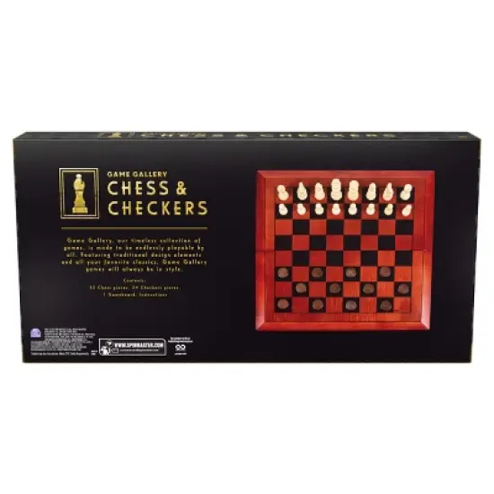 Game Gallery Chess & Checkers Wood Set image {5}