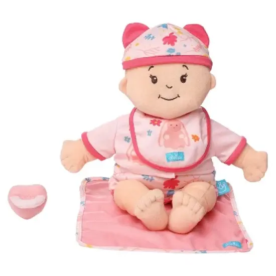 Manhattan Toy Baby Stella Welcome Baby 6 Piece Bringing Home Baby Doll Set with Hat, Bib, Onesie, Cardigan, Magnetic Pacifier and Blanket image {8}
