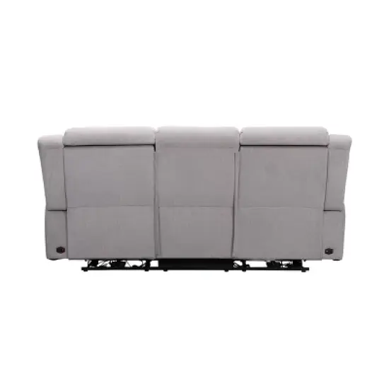 George Power Reclining Sofa with Heat and Massage Gray - Abbyson Living image {4}